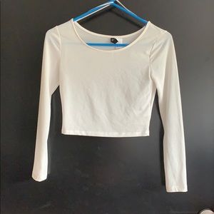 Long sleeve sheer crop top